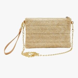 Crossbody Summer Bag for Women Beach Straw Purse with Strap